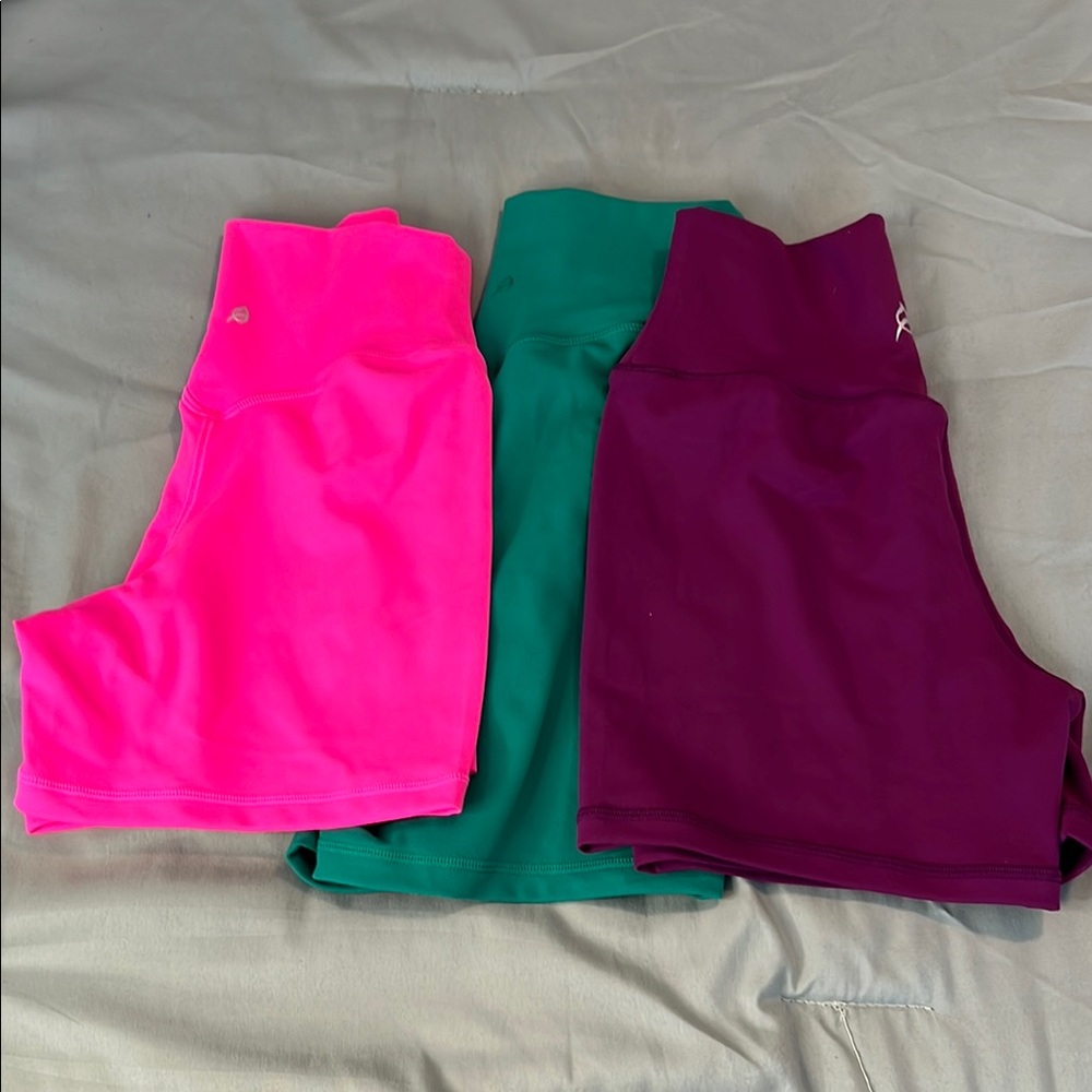 P'tula Women's Athletic Shorts - Pink, Green, Purple